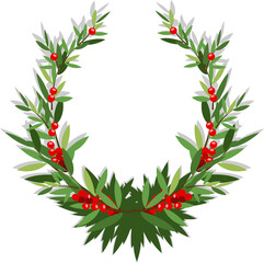 Holly leaves vector isolated