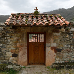 Bandujo village cemetery gate, Proaza, Asturias, Spain