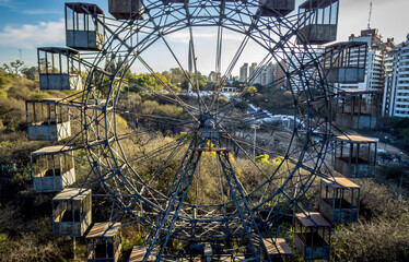 fotos aéreas tomadas desde un drone de la ciudad de Córdoba capital, Argentina.