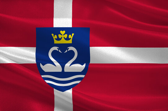 Flag Of Fredensborg Is A Municipality In Denmark