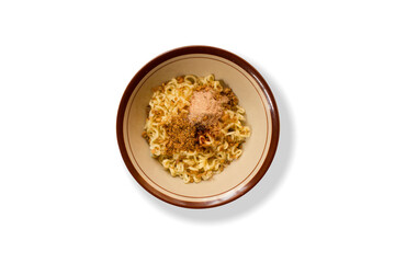 mie with white background