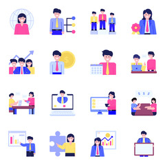 
Business Career Flat Characters Pack

