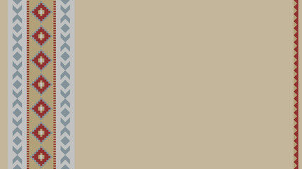 Ethnic tribal pattern background with copy space for text. For banner, fliers, business card, restaurant menu, web background.