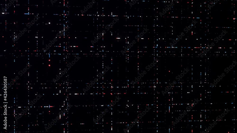 Aufkleber networks of glowing moving dots. animation. 3d networks in cyberspace from moving points. networks i