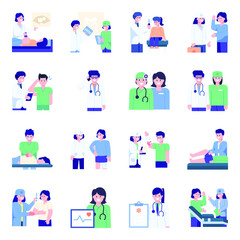 
Pack of Medicos Flat Concept Icons

