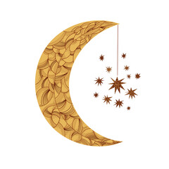 Moon Surface, Moon, Satellite Planet, Crescent Moon - Object Shape, Vector Graphics © Leisan