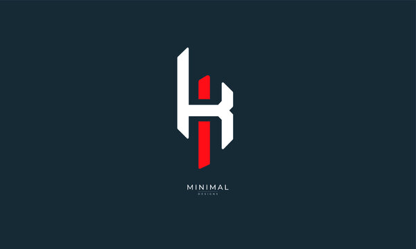 Alphabet letter icon logo KI