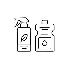 Eco household clean products color line icon. Pictogram for web page, mobile app