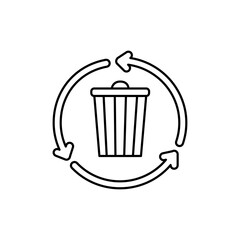 Eco rubbish color line icon. Pictogram for web page, mobile app