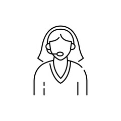 Obraz premium Operator color line icon. Pictogram for web page, mobile app