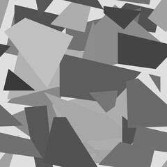 Beautiful seamless pattern mosaic geometric gray abstract texture on a white background