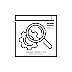 Searching solution color line icon. Pictogram for web page, mobile app