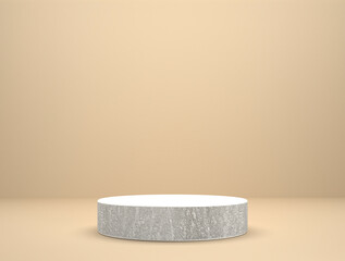 abstract template as presentation stage in front of background - 3D Illustration