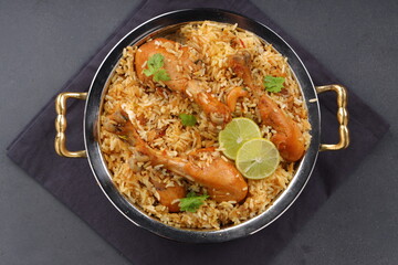 Dum chicken biriyani