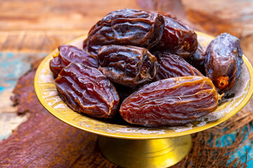 Dried sweet sugar free dates medjoul fruits from Israel