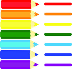 Vector illustration of multi-colored pencils, there is a place to insert text.