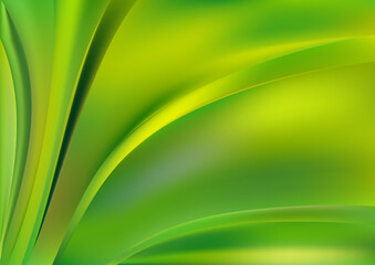 Fototapeta na wymiar Abstract Green and Yellow Shiny Wave Background