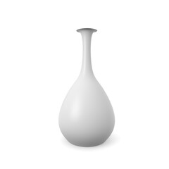 Porcelain White Decor Vases. 3D Rendering Studio Render on a white background.