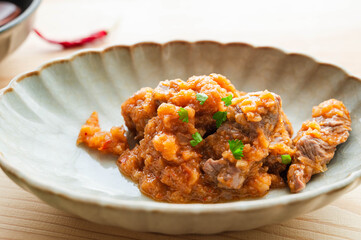 牛角切り肉のスパイシー煮込み　ビーフマサラ