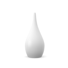 Porcelain White Decor Vases. 3D Rendering Studio Render on a white background.