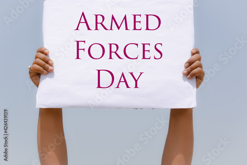 Armed forces day poster. Armed forces day template banner design