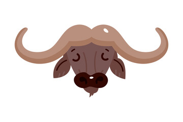 Bison icon. Vector illustration of american bison, standing in profile, in trendy flat style. Isolated on white