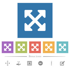 Obraz premium Resize full alt flat white icons in square backgrounds