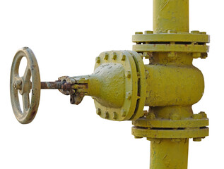 old metal pipe with valve