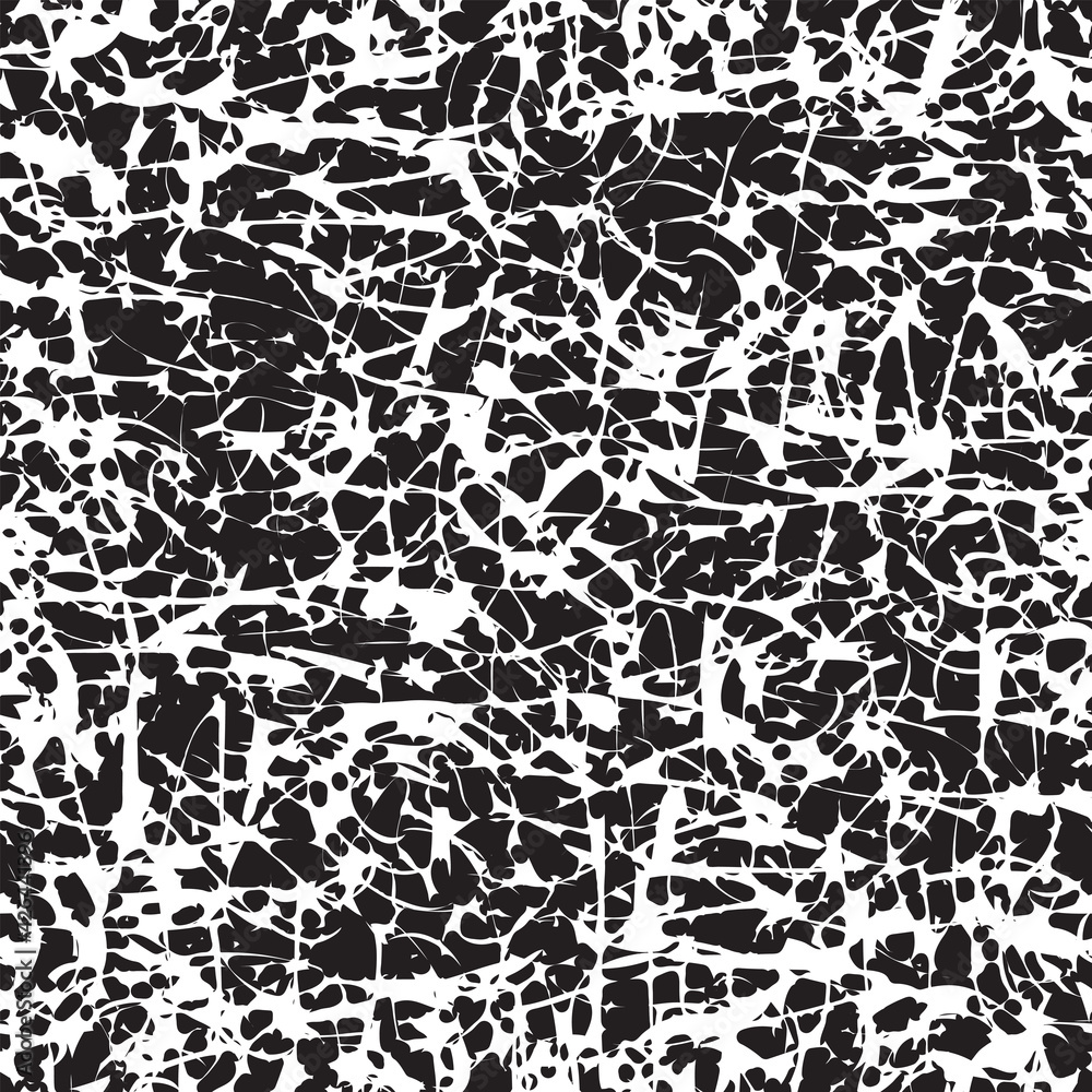 Aufkleber vector seamless pattern with fuzzy tangled lines and blurred scribbles in grunge style. abstract bla