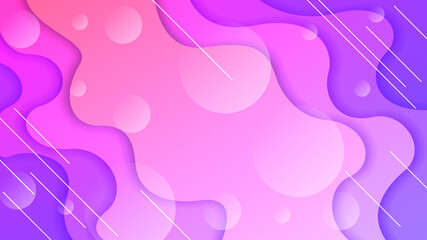 Abstract Colorful Gradient Background With Color Geometric Figures Different Shapes And White Line Vector Design Style