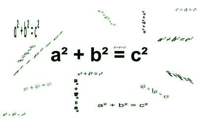 sentence of pythagoras green different fonts