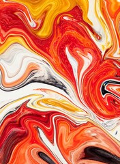 Fluid art texture design. Background with abstract mixing paint effect. Mixed paints for posters or wallpapers. White, blue and golden overflowing colors. Liquid acrylic picture that flows and splashe