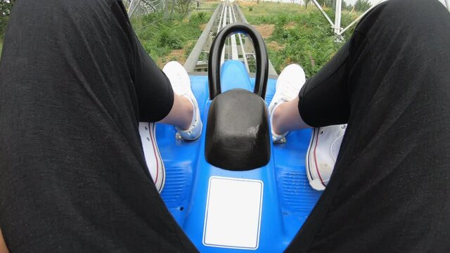 Pov Riding Forest Roller Coaster