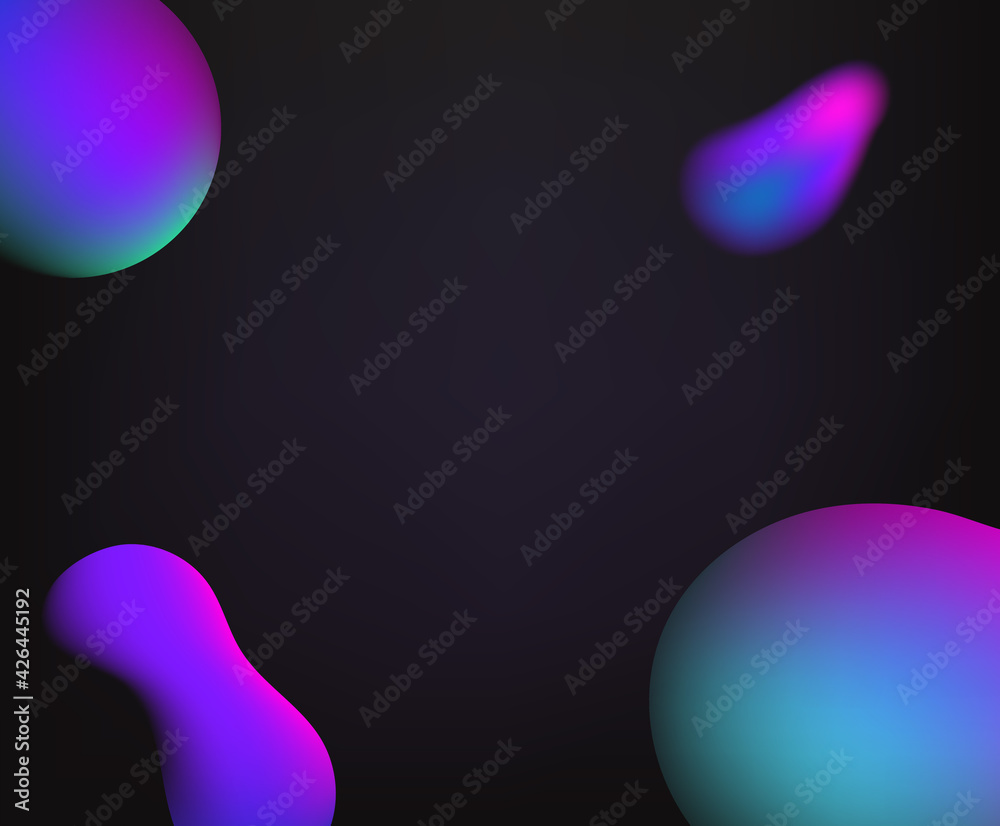 Aufkleber Abstract vector background with color bubbles and copy space