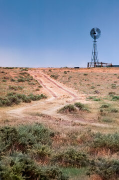 Windmill At Sunset, Weld County, Colorado