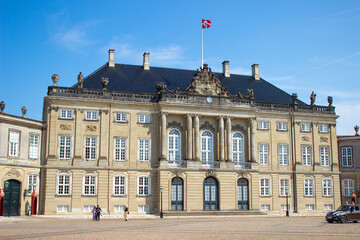 Fototapeta na wymiar Amalienborg Slot (Amalienborg Palace) copenhagen Region Sjælland (Region Zealand) Denmark