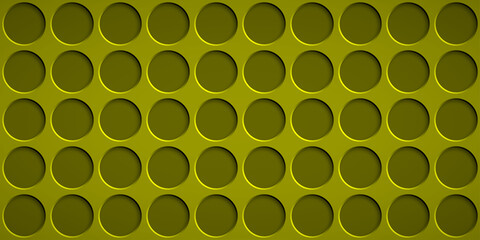 Abstract background with circle holes in yellow colors
