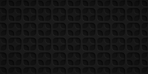 Fototapeta na wymiar Abstract background with squares holes in black colors