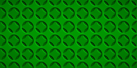 Abstract background with circle holes in green colors