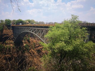 bridge as the border between sambia and zimbabwe