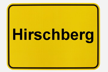 Illustration eines Stadteingangsschildes der Stadt Hirschberg