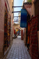 Street view of the Meknes, Morocco country