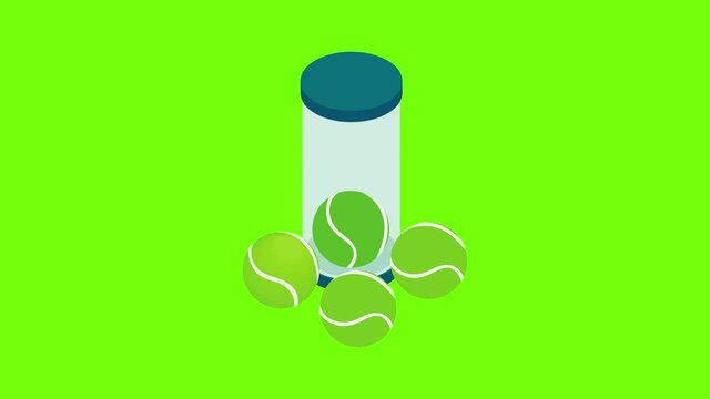 Sport symbol icon animation cartoon best object on green screen background