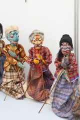 Ethnic dolls for puppet theater. Puppets. Traditional national folk asian toys, puppet dolls at...