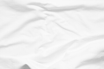 Fototapeta premium crease of blank white bedsheet for background.