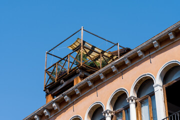 Roof balcony in Venice, Italy.
