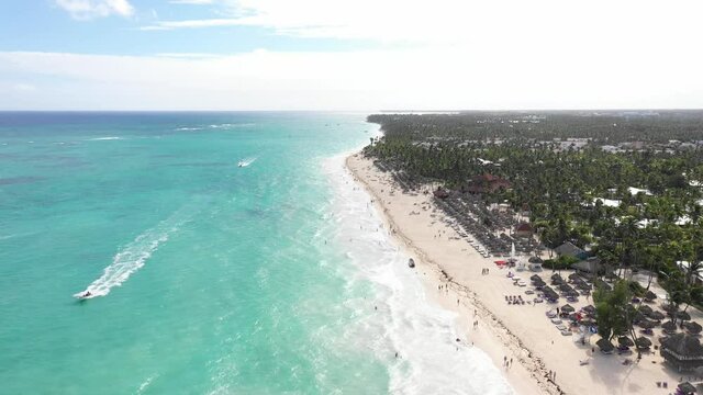 Aerial images of a beautiful view. Located in the Dominican Republic, Punta Cana.