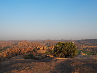 Hampi Landscape Blue Sky Unesco India Heritage Stones 