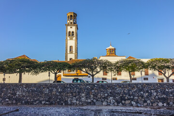 Church of Immaculate Conception (Iglesia-Parroquia Matriz de Nuestra Senora de la Concepcion) at sunset. Santa Cruz de Tenerife, Canary Islands, Spain.