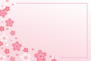 Floral Background, Pink Flower Background, Flower Poster, Blank Flower Background, Pink Gradient Background, Greeting Card, Instant Digital Print, Vector Illustration Background